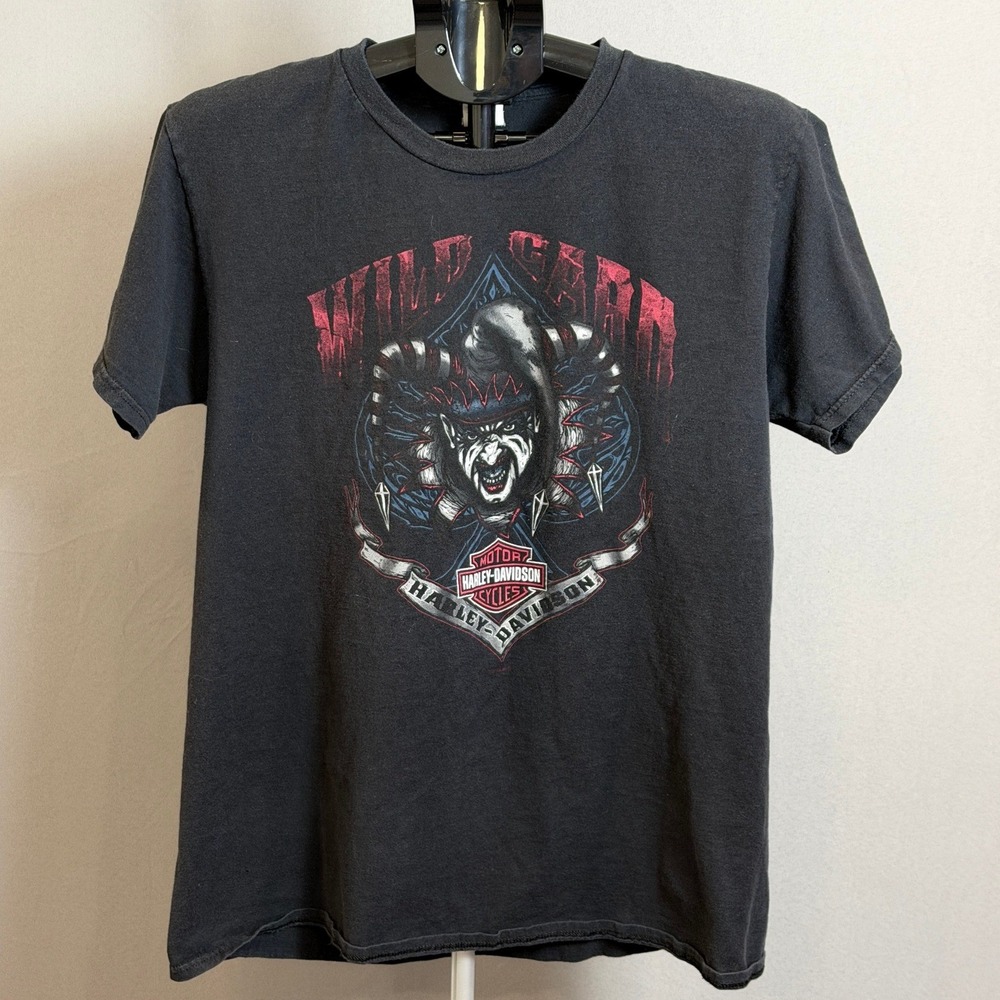 Harley-Davidson Shirt Mens Large Black Smokin Skull Winston Salem NC Biker Tee